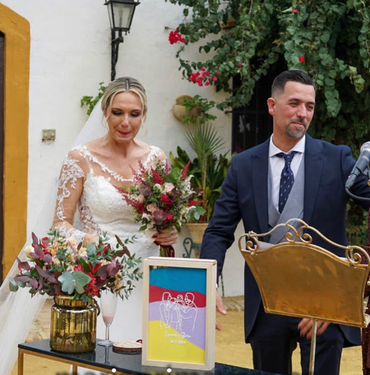 Ritual de arena siluetas