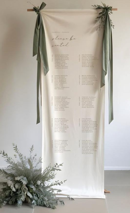 Seating plan en tela