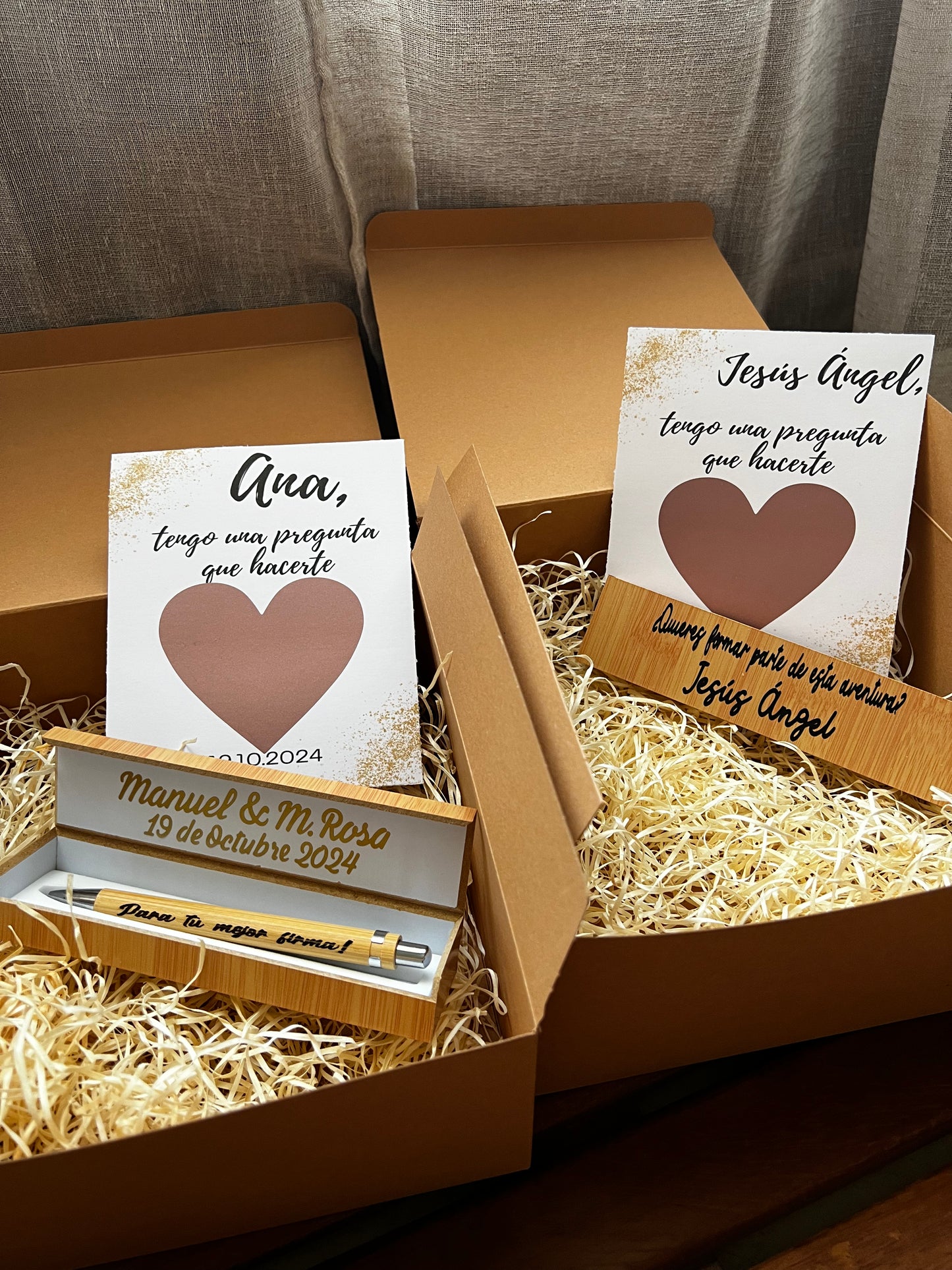 Caja rasca con boligrafo