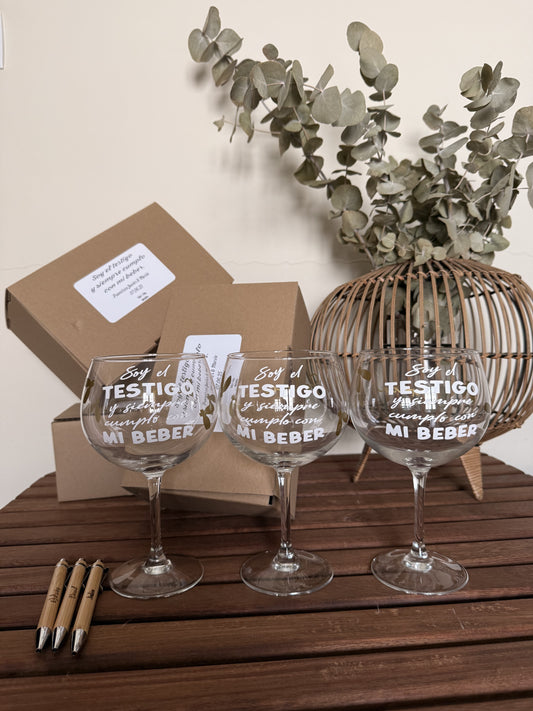 Pack copa y boligrafo