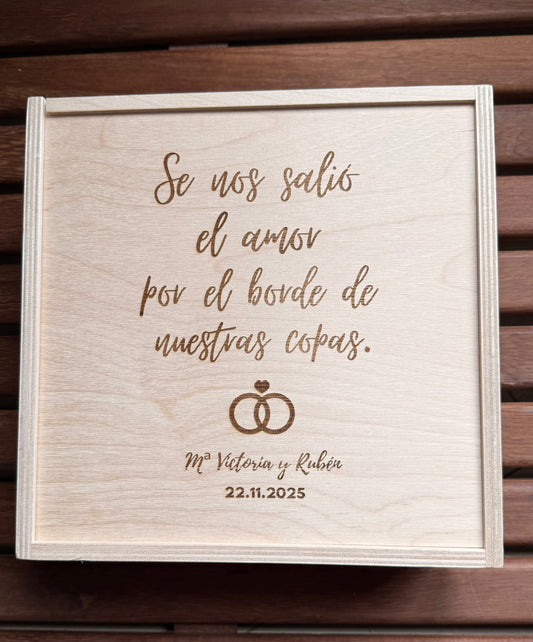 Caja copas champán corredera