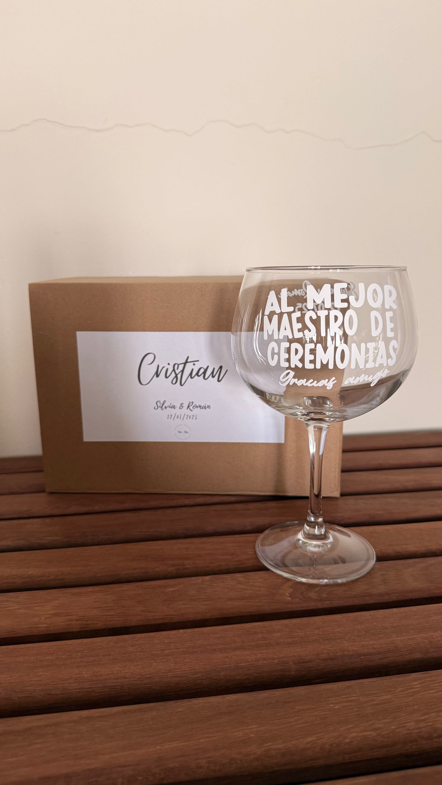 Copa maestro de ceremonias o chofer