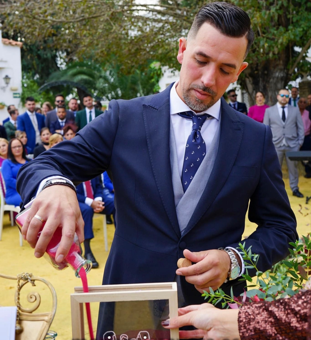 Ritual de arena siluetas